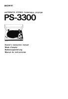 Sony PS-3300 - Owners Manual-4